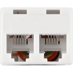 Audio & Video Accessoires > Q-link telefoon split module RJ11 4 polig 1 female/2female wit