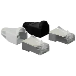 Audio & Video Accessoires > Q-link UTP connector 4x/kap RJ45 2x zwart wit 8 stuks