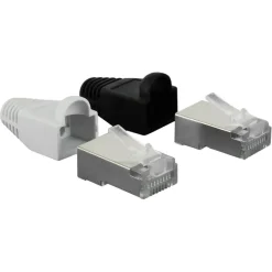 Audio & Video Accessoires > Q-link UTP connector 4x/kap RJ45 2x zwart wit 8 stuks