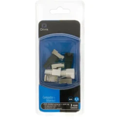 Audio & Video Accessoires > Q-link UTP connector 4x/kap RJ45 2x zwart wit 8 stuks