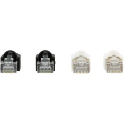 Audio & Video Accessoires > Q-link UTP connector 4x/kap RJ45 2x zwart wit 8 stuks