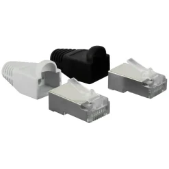 Audio & Video Accessoires > Q-link UTP connector 4x/kap RJ45 2x zwart wit 8 stuks