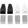Audio & Video Accessoires > Q-link UTP connector 4x/kap RJ45 2x zwart wit 8 stuks