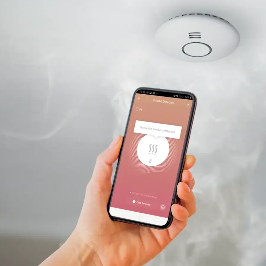 Rookmelders|Brandpreventie > Qnect Rookmelder Smart Home Inclusief Batterij