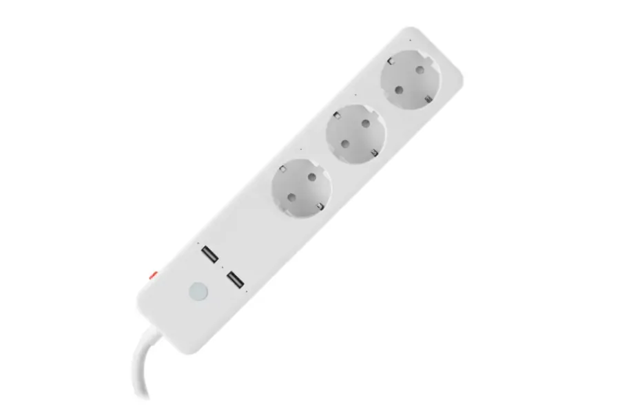 Stekkerdozen > Qnect Wifi Stekkerdoos 3-voudig Wit 2X USB 1,5 M Snoer EU TYPE NL/ BE