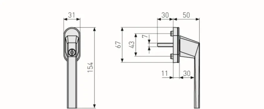Raambeslag|Raamsluiting > Abus Raamboom FG110 zwart