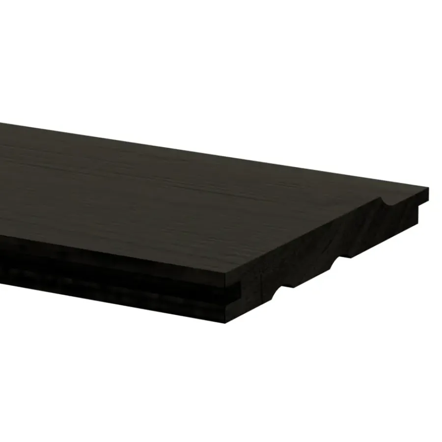 Vuren Geschaafd > Geen Rabatdeel vuren hout zwart 1,7 x 13,5 x 240 cm