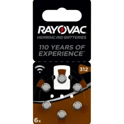 Batterijen > Rayovac 312 Acoustic Special hoortoestel batterijen type 312 bruin 6 stuks