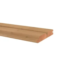 Vuren Geschaafd > Geen Rhombusprofiel dubbel thermisch gemodificeerd vurenhout 1,8 x 13,5 x 240 cm