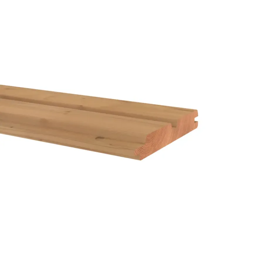 Vuren Geschaafd > Geen Rhombusprofiel dubbel thermisch gemodificeerd vurenhout 1,8 x 13,5 x 240 cm
