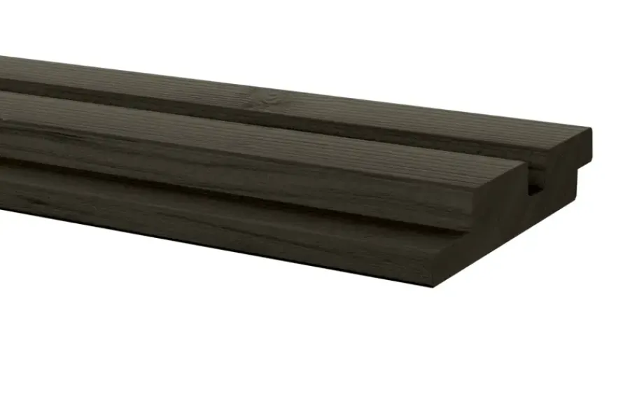 Vuren Geschaafd > Geen Rhombusprofiel vuren hout antraciet geschaafd 180 x 14,5 x 2,8 cm