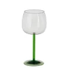 Riga wijnglas groen - h20xd9,5cm
