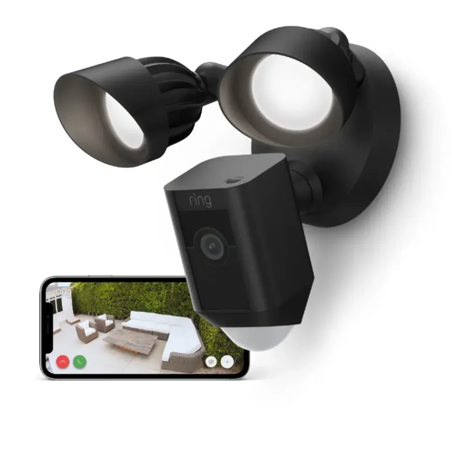 Elektronische Beveiliging > Ring Floodlight Camera Wired Plus Zwart