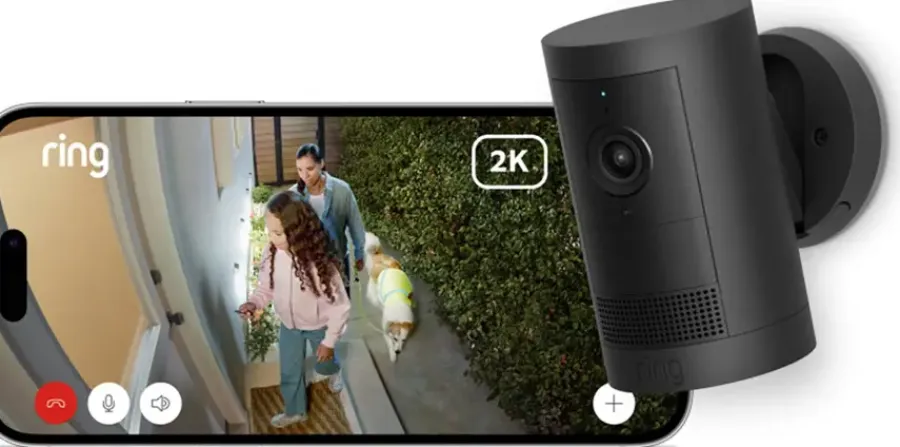 Elektronische Beveiliging > Ring Outdoor Camera Plus Battery Zwart 2K