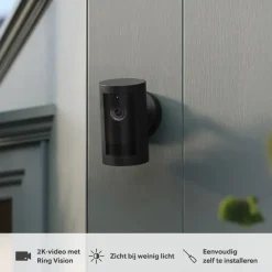 Elektronische Beveiliging > Ring Outdoor Camera Plus Battery Zwart 2K