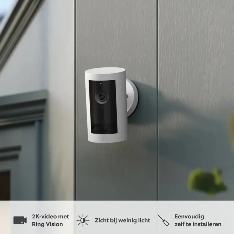 Elektronische Beveiliging > Ring Outdoor Camera Plus Battery Wit 2K
