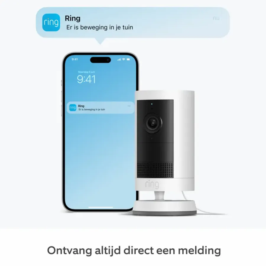 Elektronische Beveiliging > Ring Outdoor Camera Plus Plug-in Wit 2K