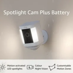 Elektronische Beveiliging > Ring Spotlight Camera Plus Plug-in Zwart