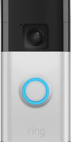 Intercoms & Deurbellen|Elektronische Beveiliging > Ring Video Deurbel Satijn Nikkel