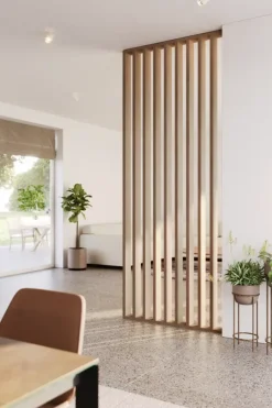 Roomdividers|Wandpanelen > Geen Roomdivider complete set bruin eiken 260x100 cm