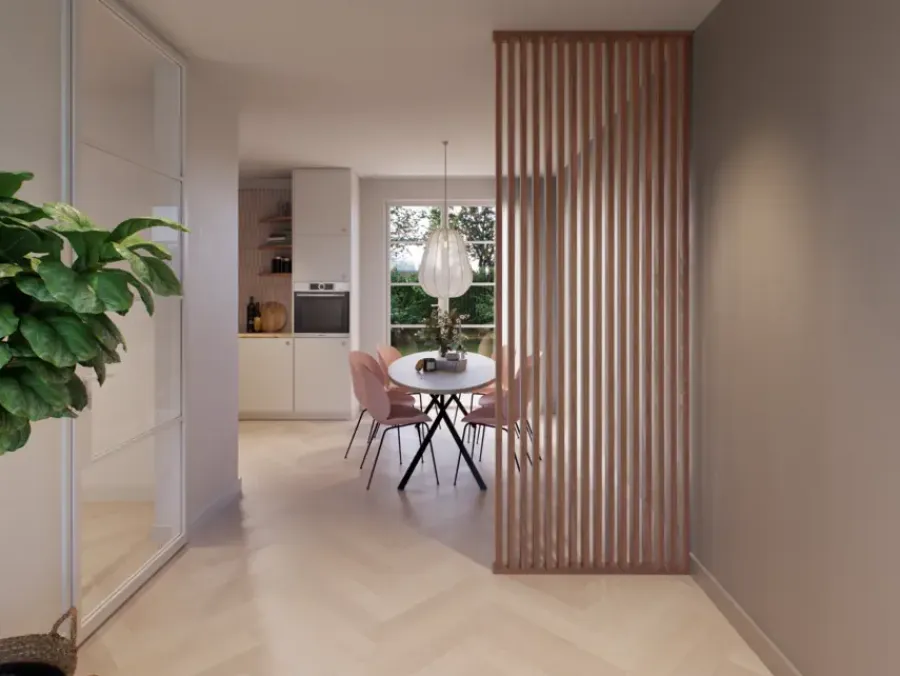 Wandpanelen|Houtenprofielen > CanDo Roomdivider profiel recht 90° walnoot 2 stuks