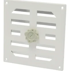 Sanivesk afsluitbaar schuifrooster aluminium wit 19,5x19,5 cm