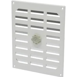 Sanivesk afsluitbaar schuifrooster aluminium wit 24,5x19,5 cm