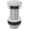 Afvoerbuizen & Hulpstukken > Sanivesk afvoerplug click 5/4" rond zonder overloop lang chroom