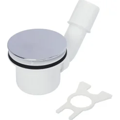Afvoerbuizen & Hulpstukken > Sanivesk Douchebakafvoer 90mm Afvoer 40+50mm Wit