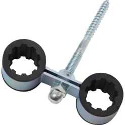 Toevoerbuizen & Hulpstukken|Kraanaccessoires > Sanivesk Dubbele CV Beugel + Pen + Inlage 15mm 2 stuks
