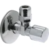 Sanitair Aansluitmateriaal > Sanivesk Hoekstopkraan Knel 3/8"Mx10mm Chroom