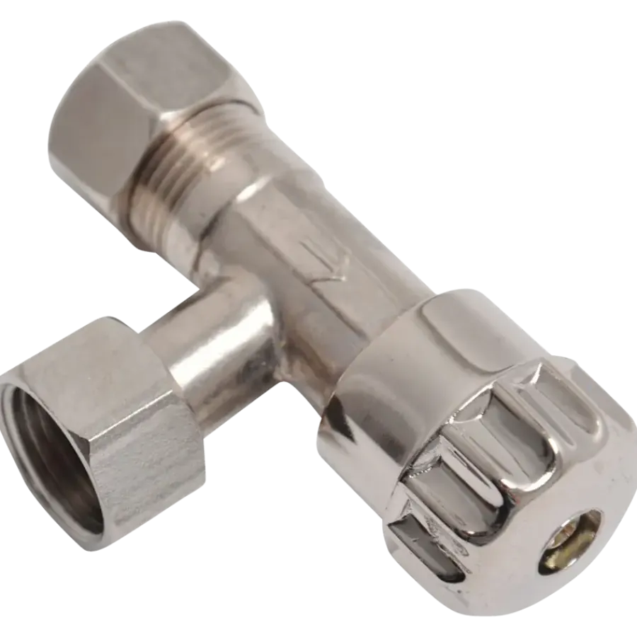 Sanitair Aansluitmateriaal > Sanivesk Hoekstopkraan Knel 12mmx3/8"F Chroom
