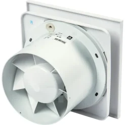 Sanivesk inbouwventilator Design vierkant met vochtsensor wit Ø 125 mm