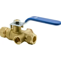 Sanitair Aansluitmateriaal > Sanivesk Kogelkraan Knel + Aftap 12x12mm