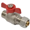 Sanitair Aansluitmateriaal > Sanivesk Kogelkraan Meerlagen Vlinder 1/2"Mx16mm-2mm