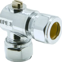 Sanitair Aansluitmateriaal > Sanivesk Kogelkraan Mini Haaks Knel 12x12mm Chroom