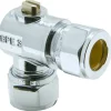 Sanitair Aansluitmateriaal > Sanivesk Kogelkraan Mini Haaks Knel 15x15mm Chroom