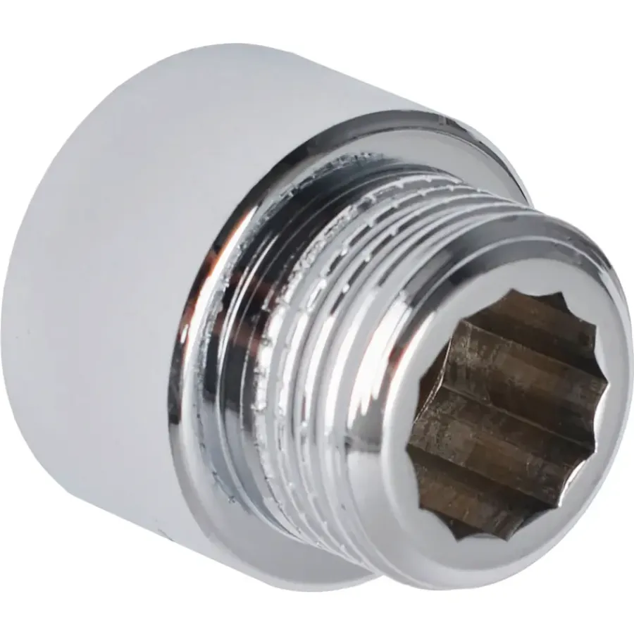 Sanitair Aansluitmateriaal > Sanivesk Kraanverlengstuk 1/2"Fx1/2"M L15mm Chroom