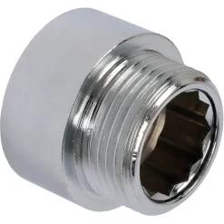 Sanitair Aansluitmateriaal > Sanivesk Kraanverlengstuk 3/4"Fx3/4"M L15mm Chroom