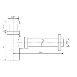 Afvoerbuizen & Hulpstukken > Sanivesk Luxe Design Fonteinsifon Chroom 5/4