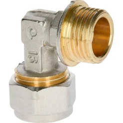 Sanitair Aansluitmateriaal > Sanivesk Meerlagen Knel Knie 16mmx1/2"M 3 stuks
