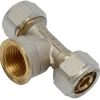 Sanitair Aansluitmateriaal > Sanivesk Meerlagen Knel T-Stuk Overgang 20mmx3/4"Fx20mm