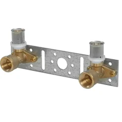 Sanitair Aansluitmateriaal > Sanivesk Meerlagen Pers Muurplaat Dubbel 150mm 16mmx1/2"F