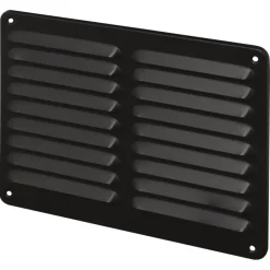 Sanivesk opbouw schoepenrooster aluminium zwart 245 x 195mm