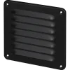 Sanivesk opbouw schoepenrooster aluminium zwart 195 x 195mm