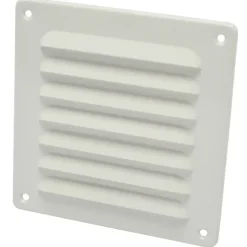 Sanivesk schoepenrooster aluminium wit 15,5x15,5 cm