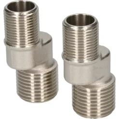Sanitair Aansluitmateriaal > Sanivesk S-Koppeling 1/2"Mx3/8"M Chroom 2 stuks