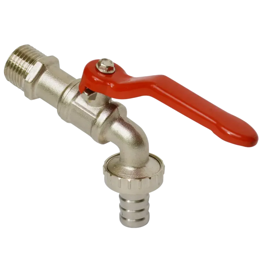Sanitair Aansluitmateriaal > Sanivesk Tapkraan Hendel + Slangkoppeling 1/2"Mx3/4"M Chroom