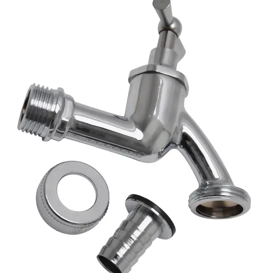 Sanitair Aansluitmateriaal > Sanivesk Tapkraan + Slangkoppeling 1/2"Mx3/4"M Chroom