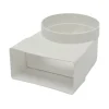 Sanivesk vlakkanaal bochtstuk 90° verticaal 110x55 mm Ø 100 mm